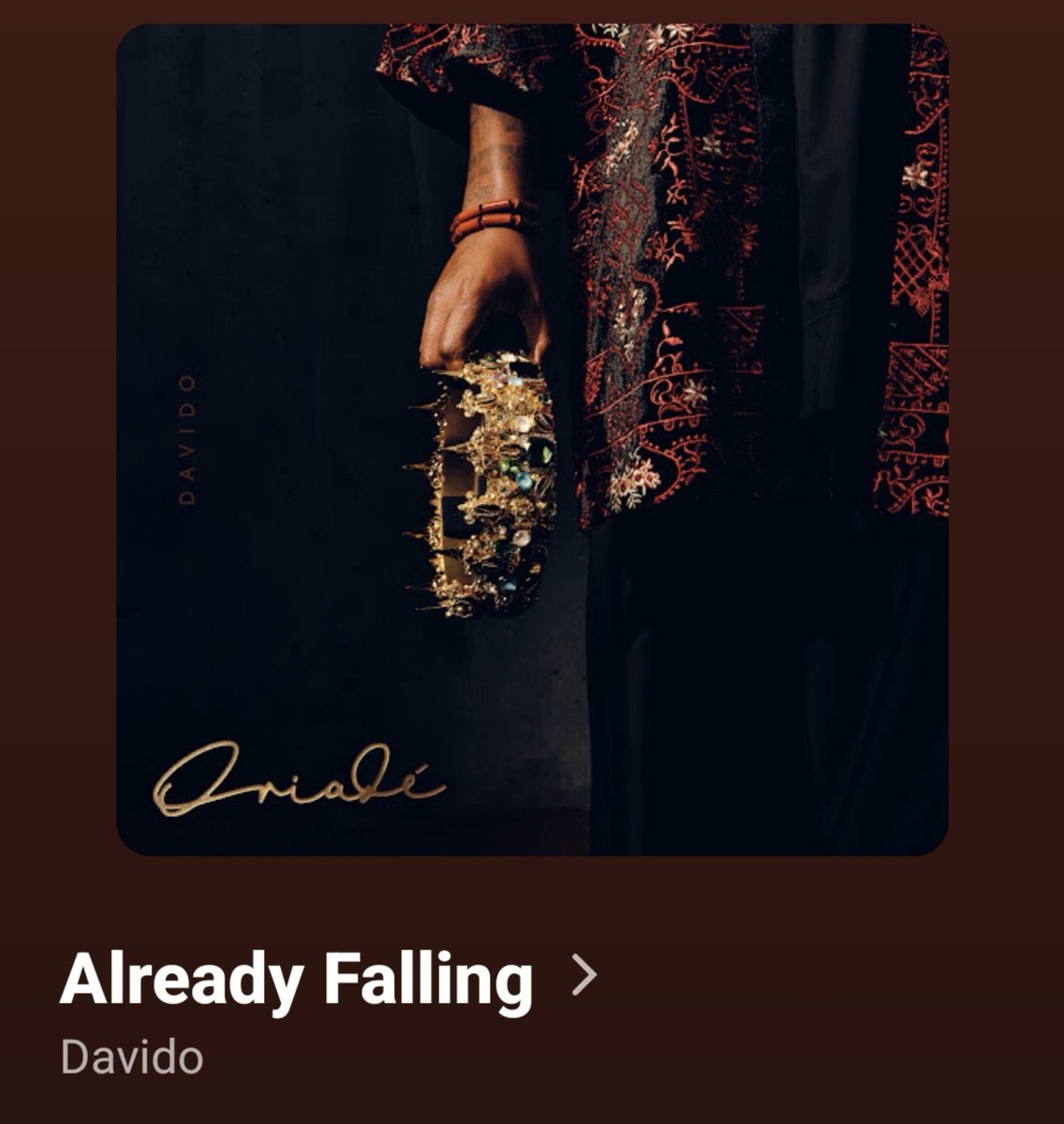 wetalksound's tweet photo. Davido brilliantly interpolates Elvis Presley's timeless "Can't Help Falling in Love" on "Already Falling." https://t.co/skGb4c2OWF