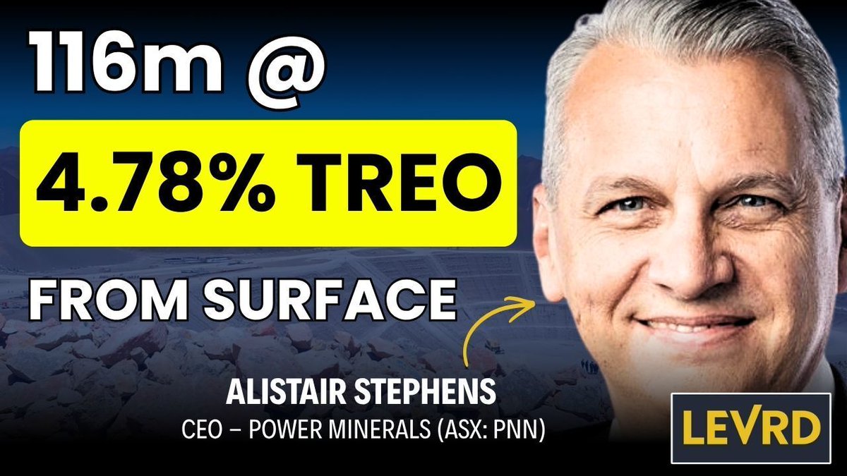 mattmichaelOG's tweet photo. Power Minerals Limited $PNN has delivered exceptional high-grade rare earth results from the first hole of its maiden drilling program at the Morro do Ferro Project in Minas Gerais, Brazil.

Youtube - https://t.co/lvK3FJjAYS 

Spotify - https://t.co/tEhNVPje9m 

CEO Alistair Stephens joins us to unpack the numbers, what they mean for the maiden Mineral Resource Estimate targeted before year-end, and why an unexpected gallium intersection could reshape the project's economics.

WHAT WE COVER

- The scale of the first-hole result and how it stacks up against Mt Weld and Mountain Pass

- The bastnasite-rich mineralogy behind a potential premium magnet rare earth product

- What high-grade gallium to end-of-hole means for future project economics

- Ramping up to two rigs and two shifts, with a third rig set to commence

- The path to a maiden Mineral Resource Estimate before the end of 2026

- What shareholders should watch for next as assays continue to flow

#PowerMinerals #PNN #RareEarths #CriticalMinerals #MagnetRareEarths #Gallium #Brazil