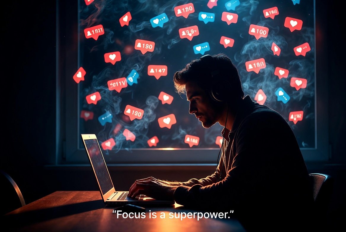 digitalguru2020's tweet photo. The value of deep focus in a distracted world 
Most people have a focus Situation.
The ones who move the needle protect deep work like their life depends on it.
In 2026, focus isn’t a skill. It’s a superpower.
What’s one thing you’re protecting your focus from this week? https://t.co/vgTfcXWzeh
