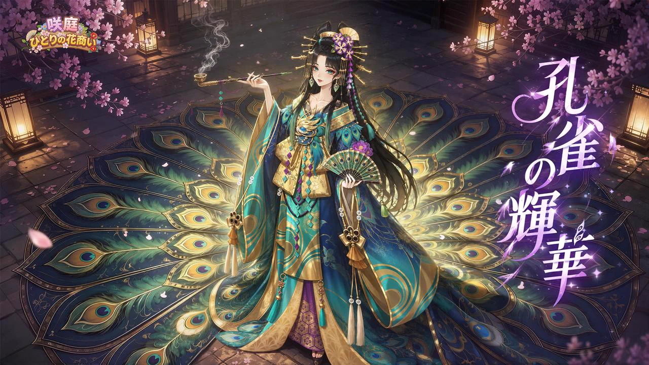 豪華色打掛 孔雀と花模様 黄緑色 紫 華やか 咲庭 ～ひとりの花商い～ on X: 