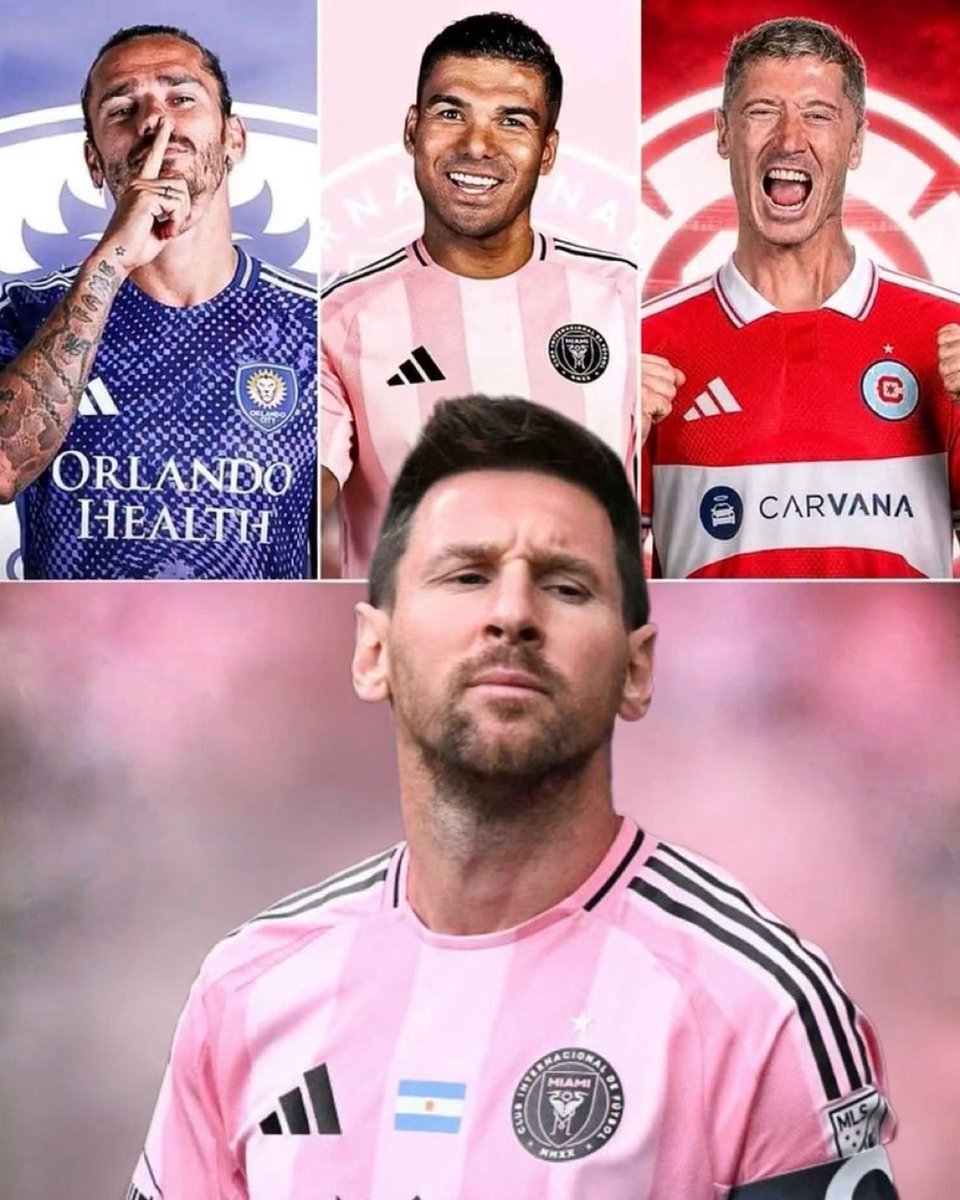 RBcleay's tweet photo. 🚨 メッシのMLS移籍が、アメリカサッカーの勢力図を変えた。🇺🇸🐐

2023年にメッシがMLSへ加入して以降、多くの世界的スターがリーグに参戦。

🇺🇾 スアレス（インテル・マイアミ）
🇪🇸 ブスケツ（インテル・マイアミ）
🇪🇸 ジョルディ・アルバ（インテル・マイアミ）
🇩🇪 マルコ・ロイス（LAギャラクシー）
🇰🇷 ソン・フンミン（LAFC）
🇩🇪 トーマス・ミュラー（バンクーバー・ホワイトキャップス）
🇦🇷 ロドリゴ・デ・パウル（インテル・マイアミ）
🇫🇷 アントワーヌ・グリーズマン（オーランド・シティ）
🇵🇱 ロベルト・レヴァンドフスキ（シカゴ・ファイアー）
🇧🇷 カゼミーロ（インテル・マイアミ）

まさに「メッシ効果」。🌎✨

🗞️ @MessiFCWorld