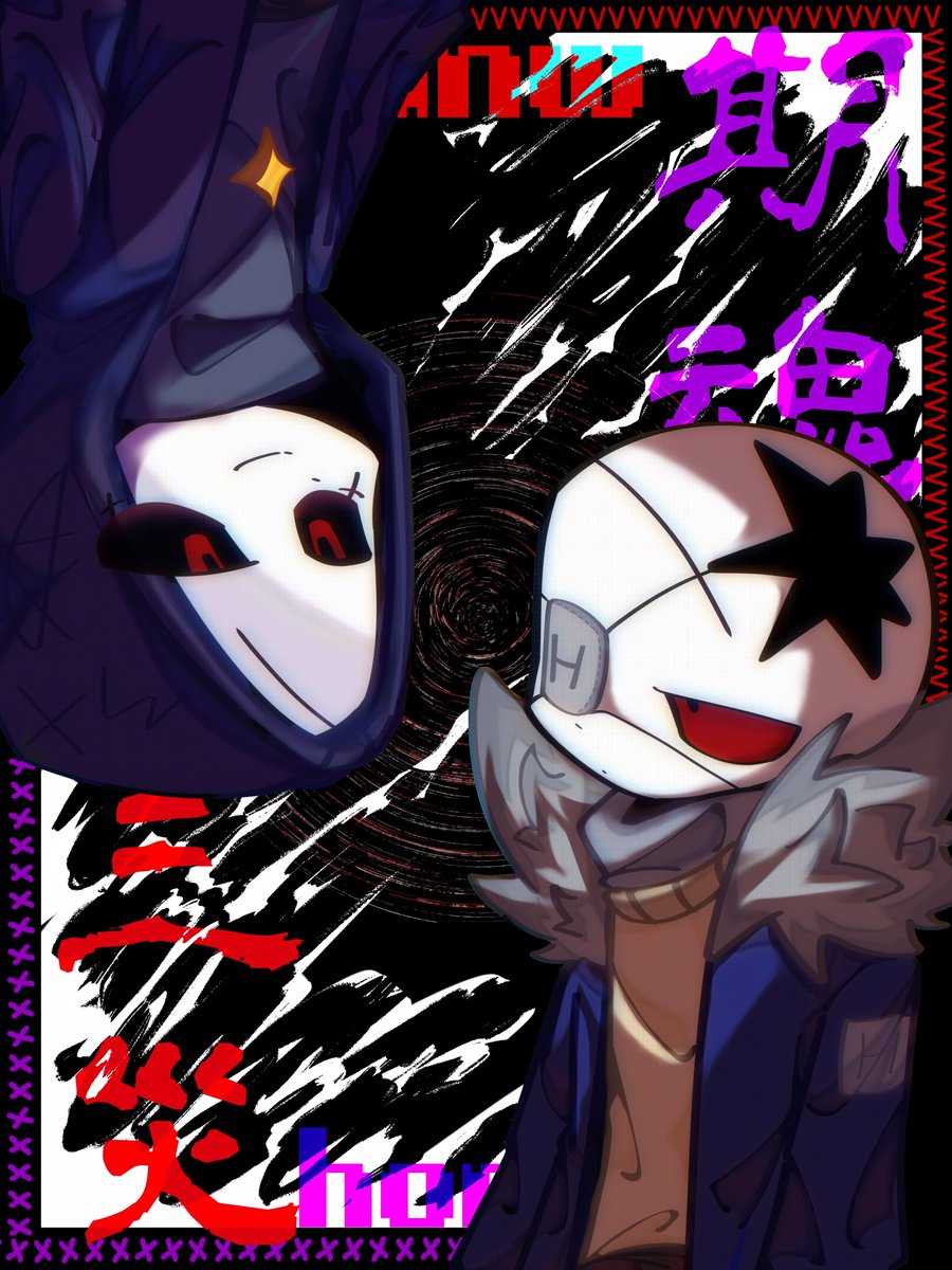 AXforsty's tweet photo. 哦哦哦我去还有个小说封面没发（想起来了我天
#murdersans 
#horrorsans 
#dusthorror https://t.co/UazUDtfFmN