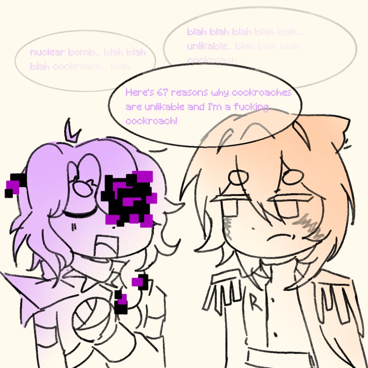 Soroi_lay's tweet photo. Day 2: Swapping! (Clothes &amp; personality)

#assassinduomonth #qsmp2fanarts #assassinduo https://t.co/YOb3iiUdjZ