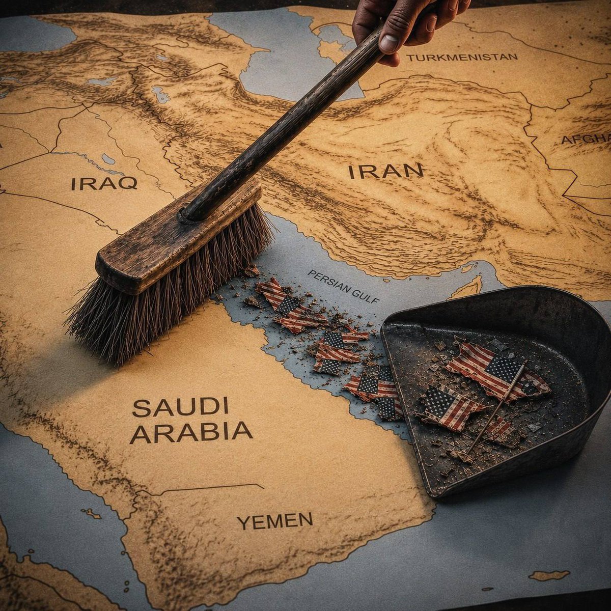 DailyIranNews's tweet photo. Iran has buried the US and Israel military before our very eyes. 

We will not stop until there are no more US bases in the region and there will NEVER be any other future attack. https://t.co/Zth4gYawha