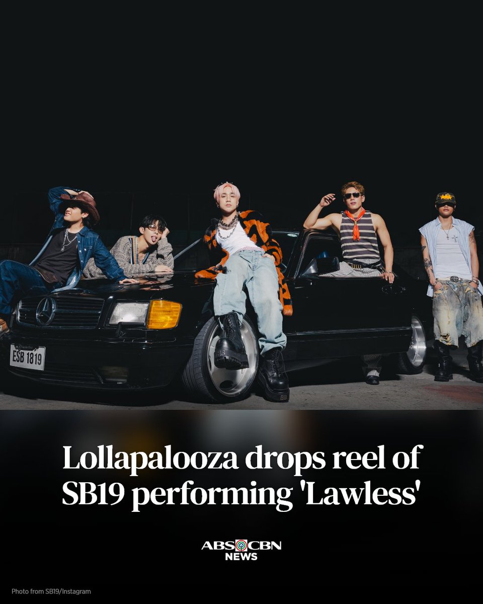 ABSCBNNews's tweet photo. ‘LAWLESS’ LIVE FIRST ON LOLLAPALOOZA

SB19 performed their newest single “Lawless” on the Lollapalooza stage, hours after it was released.

Read more: https://t.co/A4NR2CBOxW https://t.co/ylrP4XeF3r
