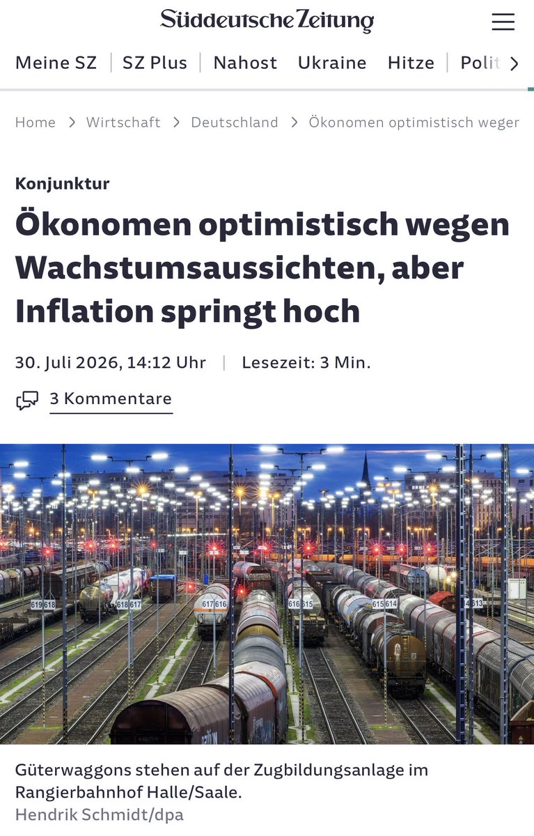 mueller_sepp's tweet photo. Licht und Schatten liegen eng beieinander. Gut ist, dass wir wieder Wachstum 📈 im Land haben. Dieses ist v.a. auf das Sondervermögen zurückzuführen. Um es langfristig zu sichern, brauchen wir ohne wenn und aber Reformen in allen Sozialversicherungen und einen Bürokratiestopp 🛑 https://t.co/l4xZtFLkMf