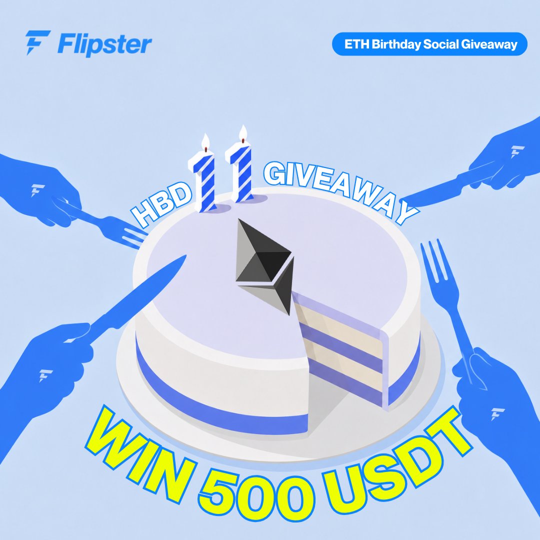 flipster_io's tweet photo. 🧞‍♂️ Genie is out of the bottle… what’s your ETH wish? ✨

Ethereum’s 11th birthday celebration with Flipster is still LIVE 🎂 💙

Head to the original post to make your wish for $ETH and you might walk away with a birthday surprise!

🏆 500 USDT rewards waiting 👇 https://t.co/rqNPcQHn7e