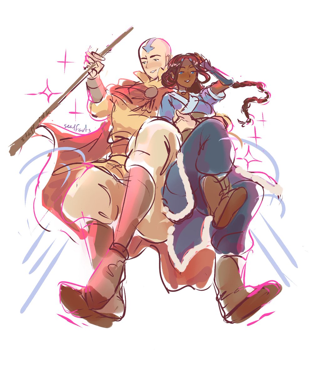 sealfarts's tweet photo. been artblocked but I wanted to at least try to draw them after the movie!! #atla #kataang https://t.co/yY7Xt6adfR