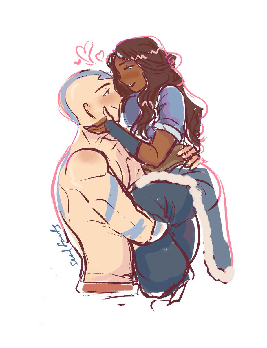 sealfarts's tweet photo. been artblocked but I wanted to at least try to draw them after the movie!! #atla #kataang https://t.co/yY7Xt6adfR