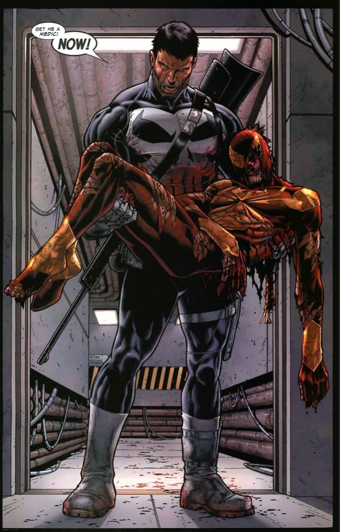 CaneNero's tweet photo. Civil War #5 (2006) Steve McNiven &amp; Dexter Vines
- The Punisher &amp; Spider-Man - https://t.co/1u81s7XMtN