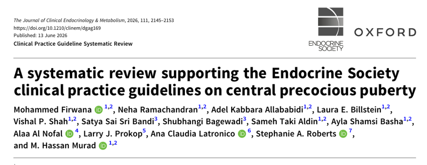 sociedadSEEN's tweet photo. A systematic review supporting the Endocrine Society clinical practice guidelines on central precocious puberty
* Esta revisión sistemática aborda diversos aspectos de la evaluación y el tratamiento de la pubertad precoz central y servirá de apoyo para la elaboración de las guías de la Endocrine Society.
https://t.co/nAchj3NG6b
@GRUPOGIDSEEN