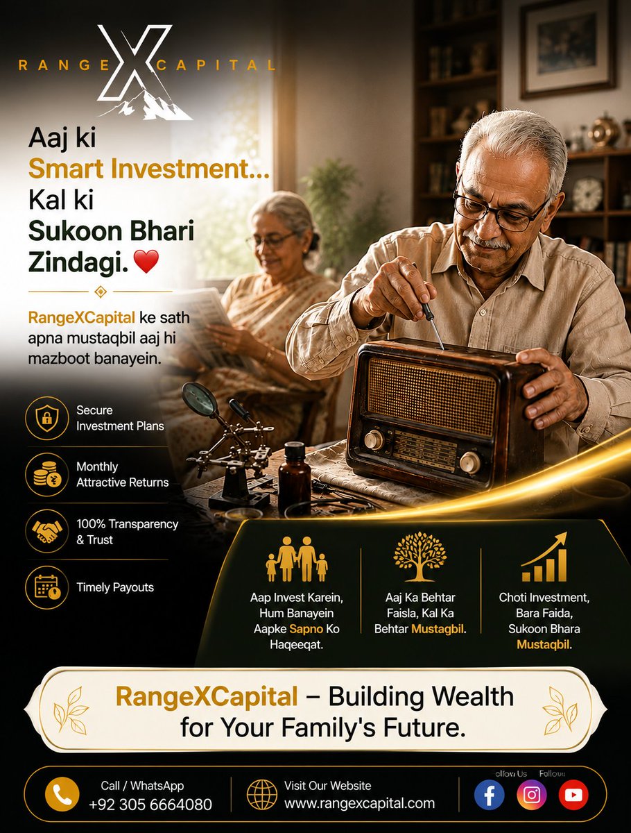 rangeempire's tweet photo. Smart investment = Peaceful future. Secure plans. Attractive returns. Complete transparency. That's peace of mind.
#RangeXCapital #RangeEmpire #SmartInvestment #PeacefulFuture #FinancialSecurity #WealthBuilding #TrustedPlatform #MonthlyReturns https://t.co/9KroEOXvh6