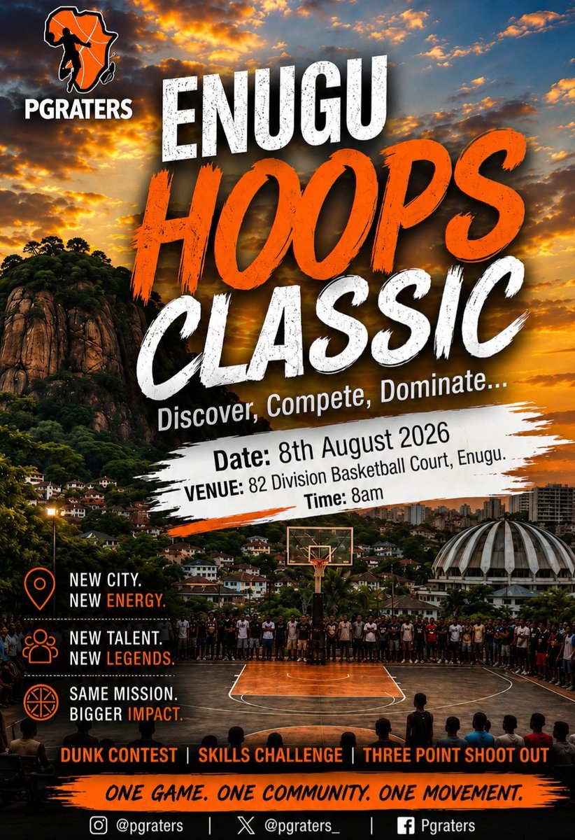 PGRaters_'s tweet photo. THE MOVEMENT ARRIVES IN SOUTH EASTERN 🇳🇬

For years, PGRATERS has travelled across Nigeria discovering talent, creating opportunities and giving basketball players a platform to be seen. https://t.co/2HwT9LJzY8