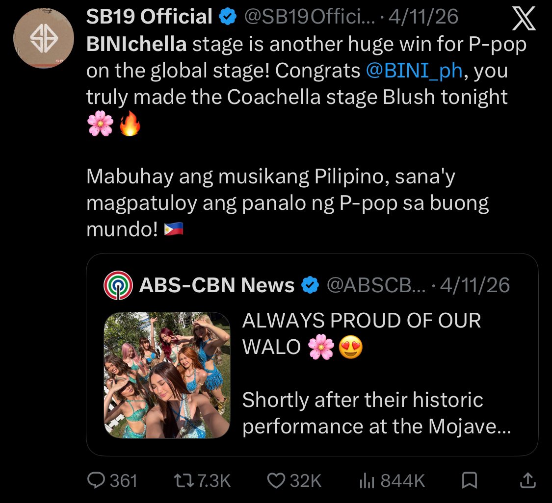 fjsmnv_'s tweet photo. who would've thought these incredibly talented peeps would make it on the international stage? 🥹

PATULOY NIYONG IBANDERA ANG PILIPINAS, #SBINI19 !! 🇵🇭

@SB19Official @BINI_ph https://t.co/h7LwjgdlwF