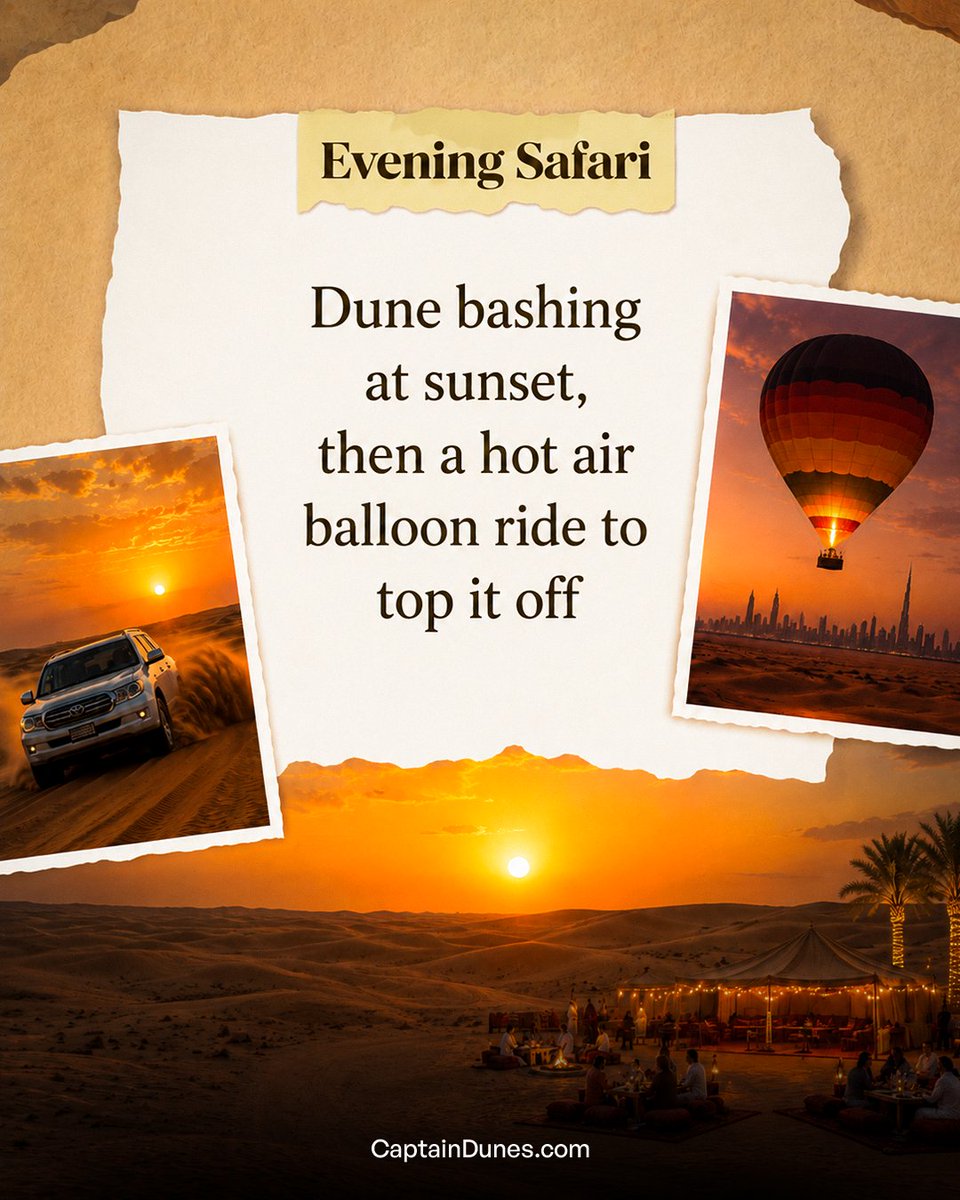 CaptainDunes_'s tweet photo. Sunrise, evening, or overnight, which desert safari is right for you? Whichever tour you book, we promise a story you'll want to share.
Book your desert safari now: https://t.co/smvAanCFJj
#CaptainDunes #DesertSafari #VisitDubai #DubaiTravel #UAEAdventures https://t.co/1MrgsEJdmD