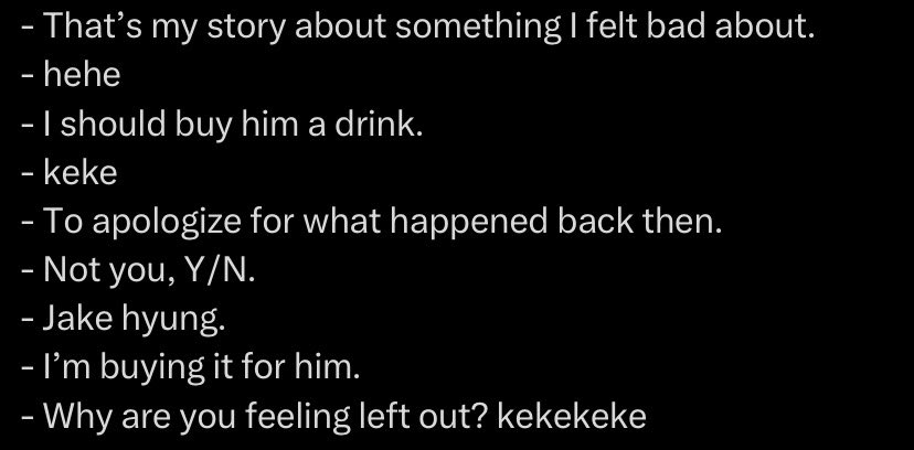 simjaeuni's tweet photo. ni-ki really said "not you y/n, I'm buying it for MY jake hyung" 😭 ni-ki making sure everyone knows that drink is ONLY for his jake hyung 😭 bro really shut y/n down so fast LMFAO https://t.co/nhuuDnhPQ6