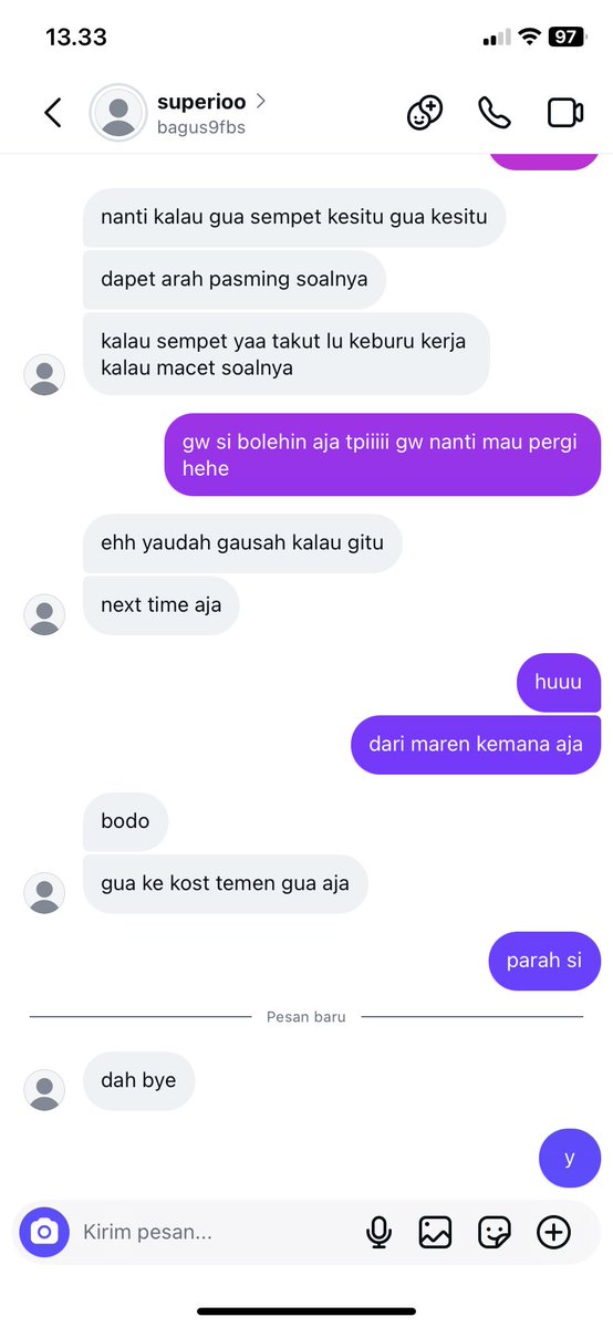 aeviryn's tweet photo. KEMAREN KEMANA AJA BANGGGG. GW CHAT NANO NANO BALESNYA GILIRAN GW MAU NONTON KONSER BARU MO MAIN ELAHHH KESEL 😠😠😠 https://t.co/n6gaR8nSgY