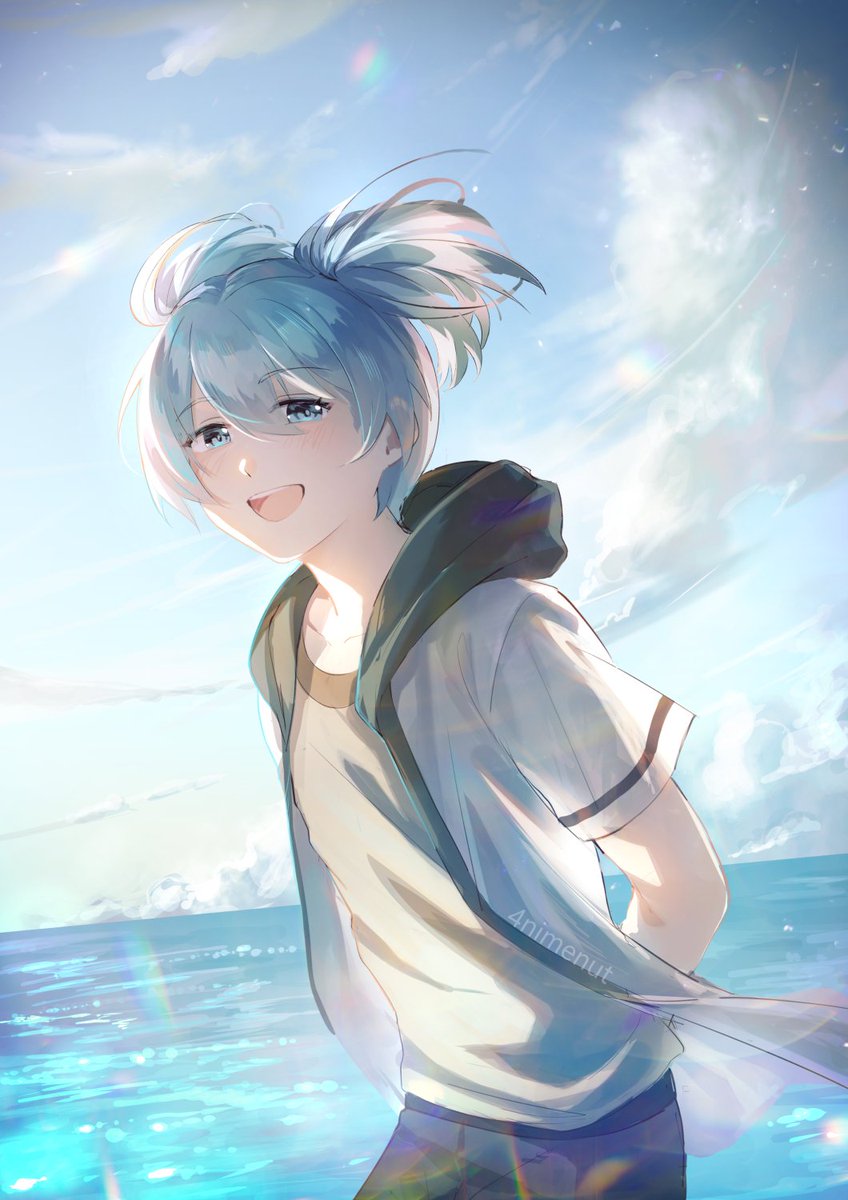 bowshaowow's tweet photo. 夏の海でいる渚くんも再投稿🌊🌊

去年描いた誕生日イラストです https://t.co/d6q37byxIi