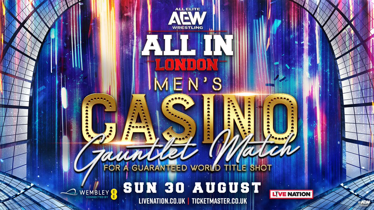 AEW's tweet photo. Sunday 8/30!

Join us for an unforgettable night of wrestling as a part of #AEWAllIn London!

We'll see you LIVE at 6pm BST/1pm EST/10am PST on PPV! https://t.co/TXwHwMpPKM