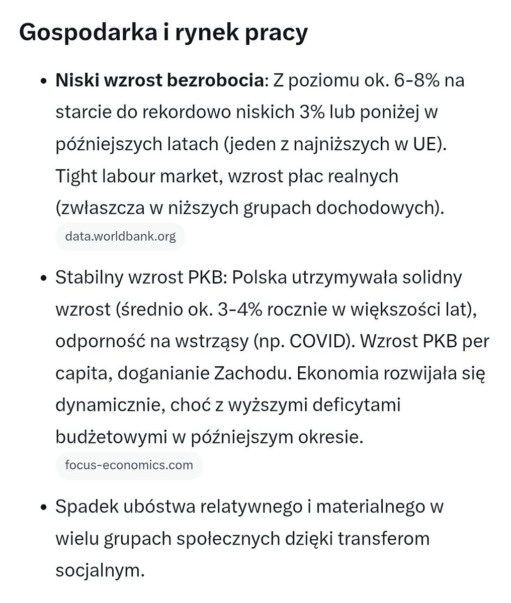 ZofiaPalm's tweet photo. @PawelBlizniuk @ko_klub @Obywatelska_KO Prawdziwy dorobek rządów PIS/ZP:
Rekordowo niskie bezrobocie  rekordowy boom drogowy, zwiekszenie budżetu obronnego, boom OZE https://t.co/G4NAp8fN0t