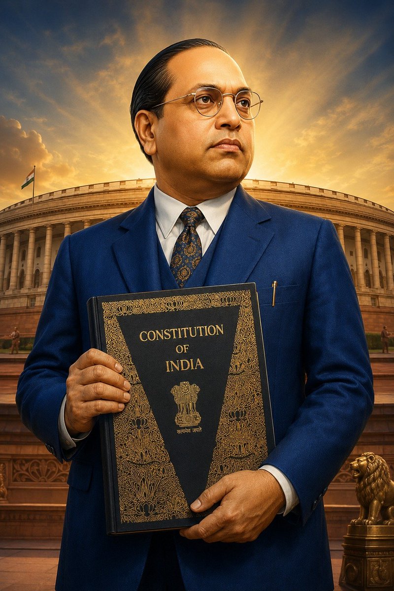 Priyachamar's tweet photo. Dr. B.R. Ambedkar's vision continues to inspire generations to uphold the values of the Constitution- liberty, equality, fraternity, and justice. Let us honor these ideals not just in words, but through our actions every day.
🇮🇳📖 https://t.co/8QXnRhZGdd