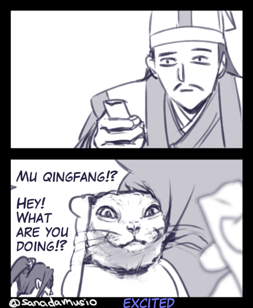 sanadamusio's tweet photo. Mu Qingfang is bad shidi.
He put medicine in Nyan-Jiu's snack.
Nyan-jiu🐱 Mu Qingfang💉

My dear ones, thank you for not forgetting me.
This is a little token of my appreciation. https://t.co/P3ccODw8j9