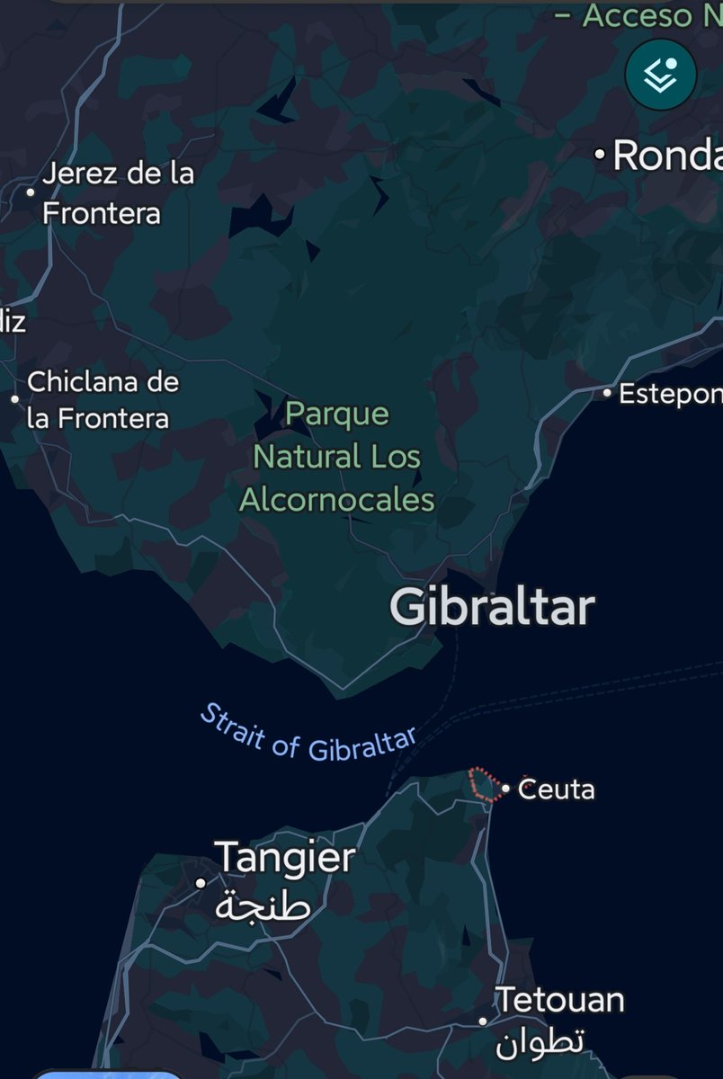 MENAUnleashed's tweet photo. I am reading lots of dumb shit about Ceuta. Guys this place is in Morocco not in Spain. Why now? Look at the maps fool. The Strait of Gibraltar is now the key global chokepoint after red sea and hormuz closed. All ships have to go through Spain and Spain occupied territories to get to their destination.

The US is aware of this so it has been cementing ties with Morocco against Spain. You forgot two days ago the US gave billions to morccoo.

The US want Ceuta to establish a base on the strait of Gibraltar because Spain refused to allow the US navy to operate from its territories.

The events in Ceuta are curated to reclaim the land for the benefit of the US marine. 

Recall the British refused to allow the US to use Cyprus bases which led the US to instigate a coup against the British PM and replaced him with a PM who instantly restored access for the US.

Wake up people you are being manipulated.