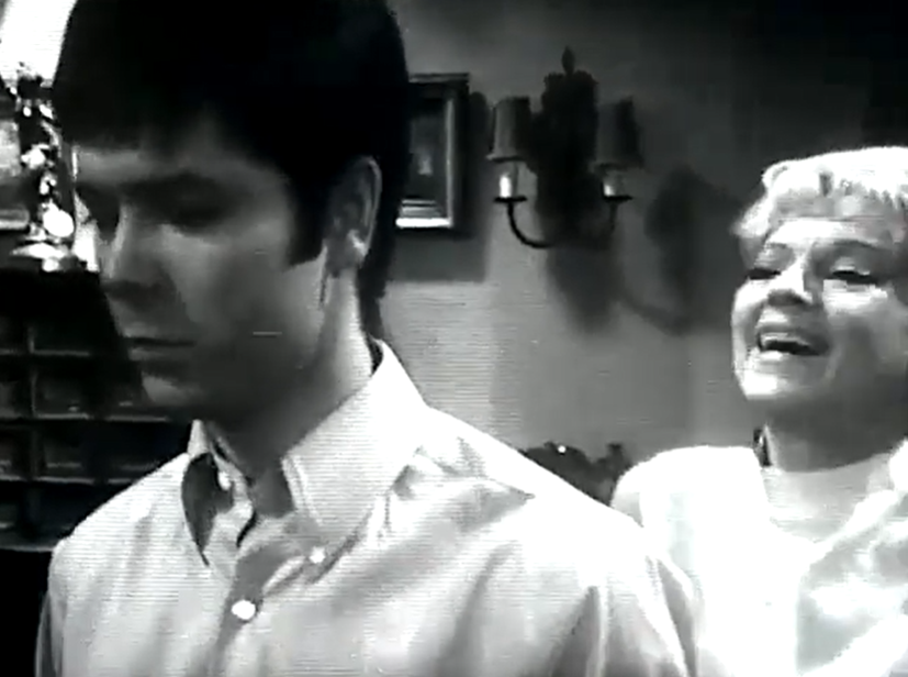 SoScarlett1's tweet photo. Evelyn Keyes acting in 1968, with the pop singer, Cliff Richard in a British ITV television play, A Matter of Diamonds which was set in Italy where they played jewel thieves. It was a long way from playing Suellen in GWTW. #TCM #GWTW #TCMparty #GoneWiththeWind #EvelynKeyes https://t.co/0gdGCuUsgB