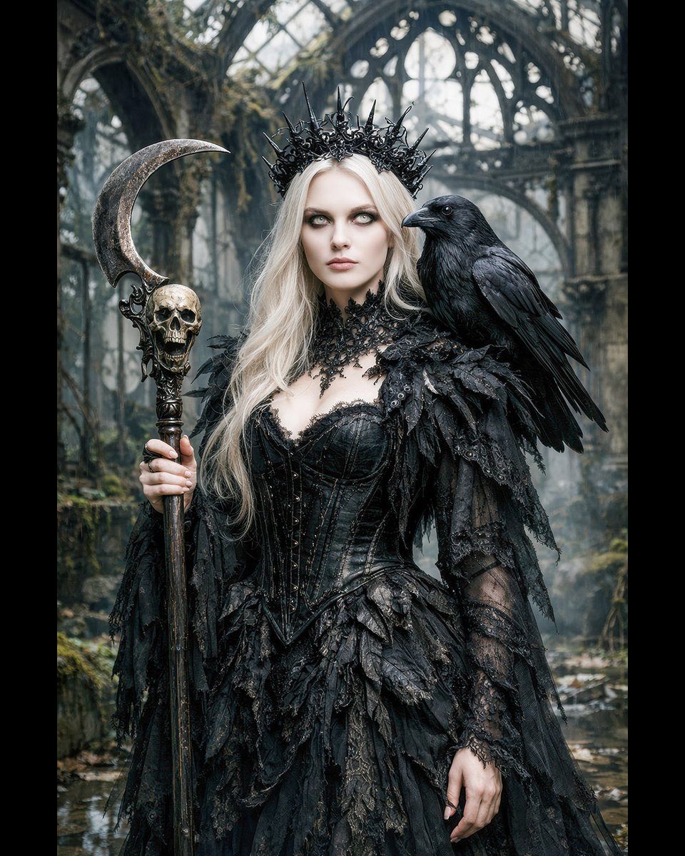 koalakoker's tweet photo. #darkbeauty #conceptual #melancholy #uncanny #sacred #overgrown #corset #crown #scythe #raven
In the ruins of an abandoned greenhouse where nature has reclaimed stone and iron, pale queens emerge as silent guardians of a forgotten garden. https://t.co/SitNedpYel