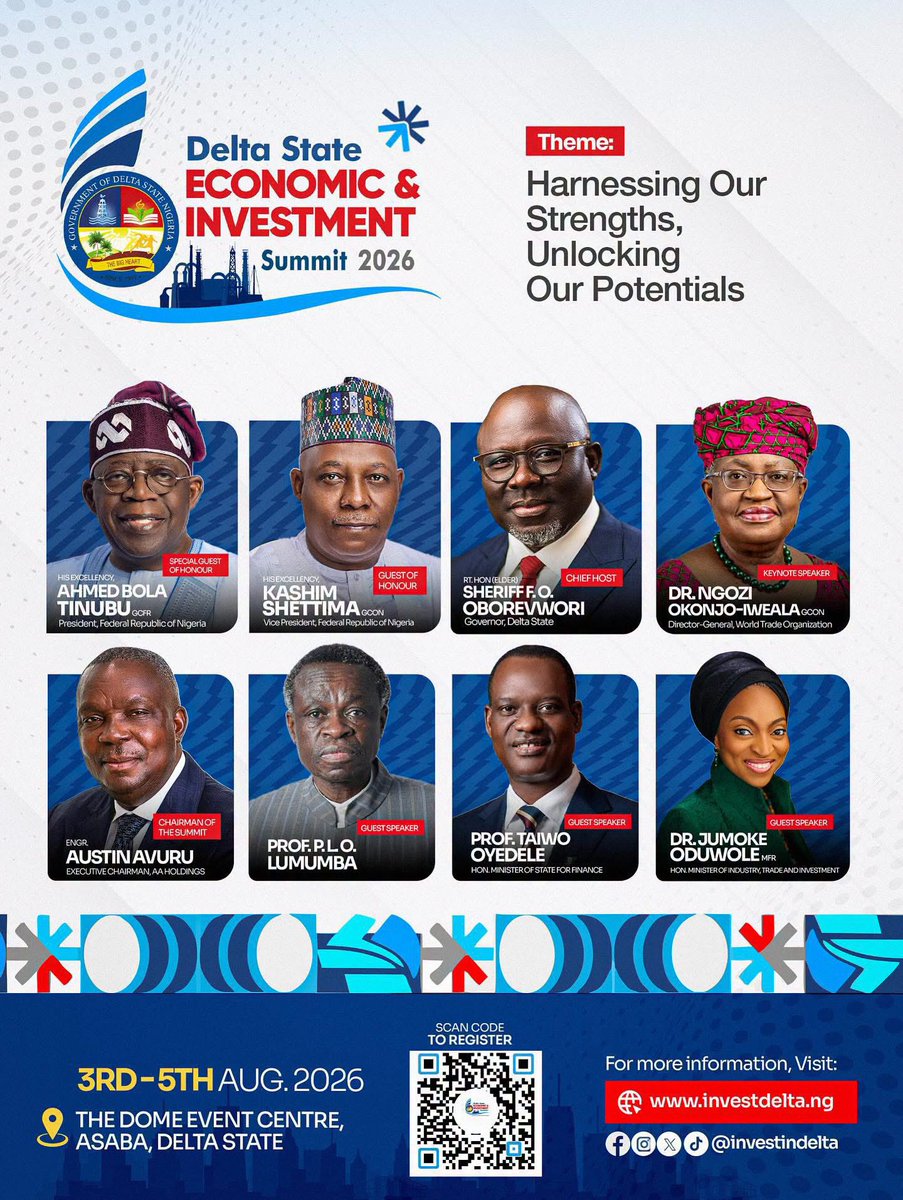 AlfredUkane's tweet photo. I am truly honoured to have been invited as a Panelist by the Delta State Government at the Delta State Economic & Investment Summit 2026 under the Aquaculture Subsector.
Let’s Connect at the Summit.
🔗 Register Here: https://t.co/ZbNlYcnJXX
#alfredukane #DeltaEconomicSummit https://t.co/VzJahzr1Uk