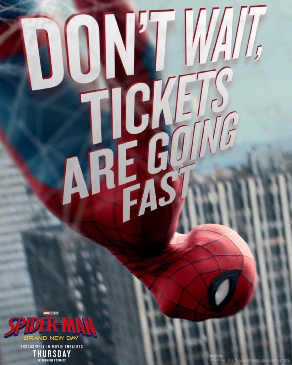 itscinemaoficl's tweet photo. Top BMS Pre Sales + Day 1 Hollywood !!
1.#SpiderManBrandNewDay 2.91M
2.#DeadpoolAndWolverine 842K
3.#AvatarFireAndAsh 840K
4.#TheConjuring 814K
5.#TheOdyssey 612K
6.#MIFinalReckoning 487K
7.#GodzillaxKong 430K
8.#JurassicWorldRebirth 363K
9.#MufasaTheLionKing 339K
10.#Superman 234K
11.#FantasticFour 222K
12.#F1 200K