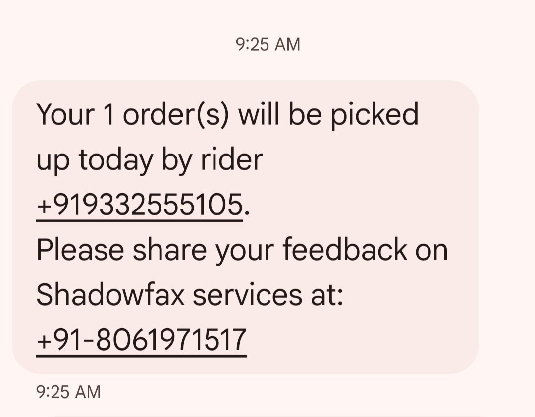 SomnathPal2002's tweet photo. @ShadowfaxIndia @MeeshoHelp
Order: 314086014621308416
Rider (+91 93325 55105) abused &amp; threatened to cancel pickup today. SLA is breaching. Strict action &amp; immediate pickup required https://t.co/s4K0c75wS6