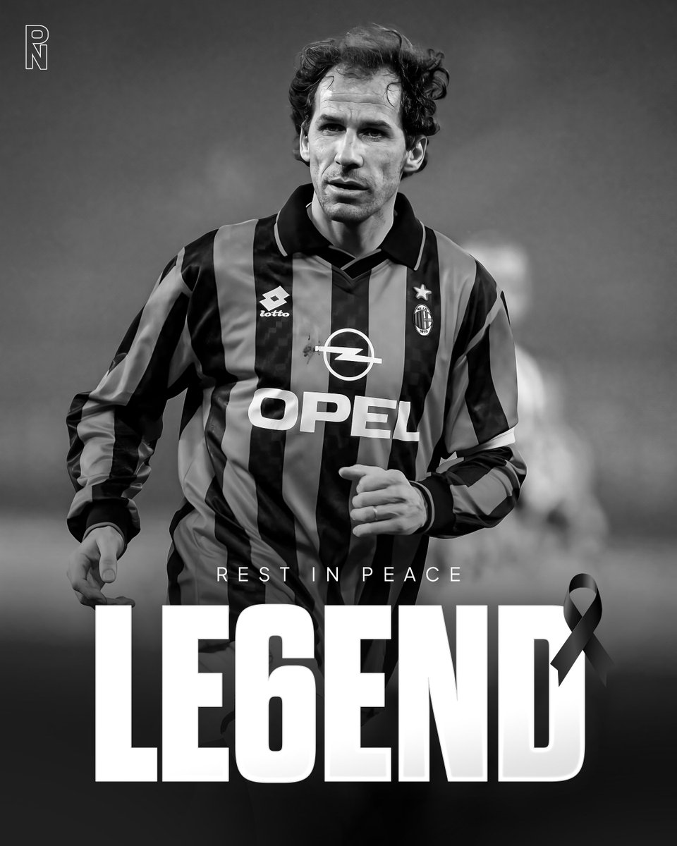 rossonerinewsid's tweet photo. REST IN PEACE LE6END! ❤️🖤

AC Milan mengumumkan meninggalnya sang legenda, Franco Baresi di usia 66 tahun, setelah berjuang selama hampir satu tahun melawan penyakit yang dideritanya. https://t.co/vMdUrbifhS