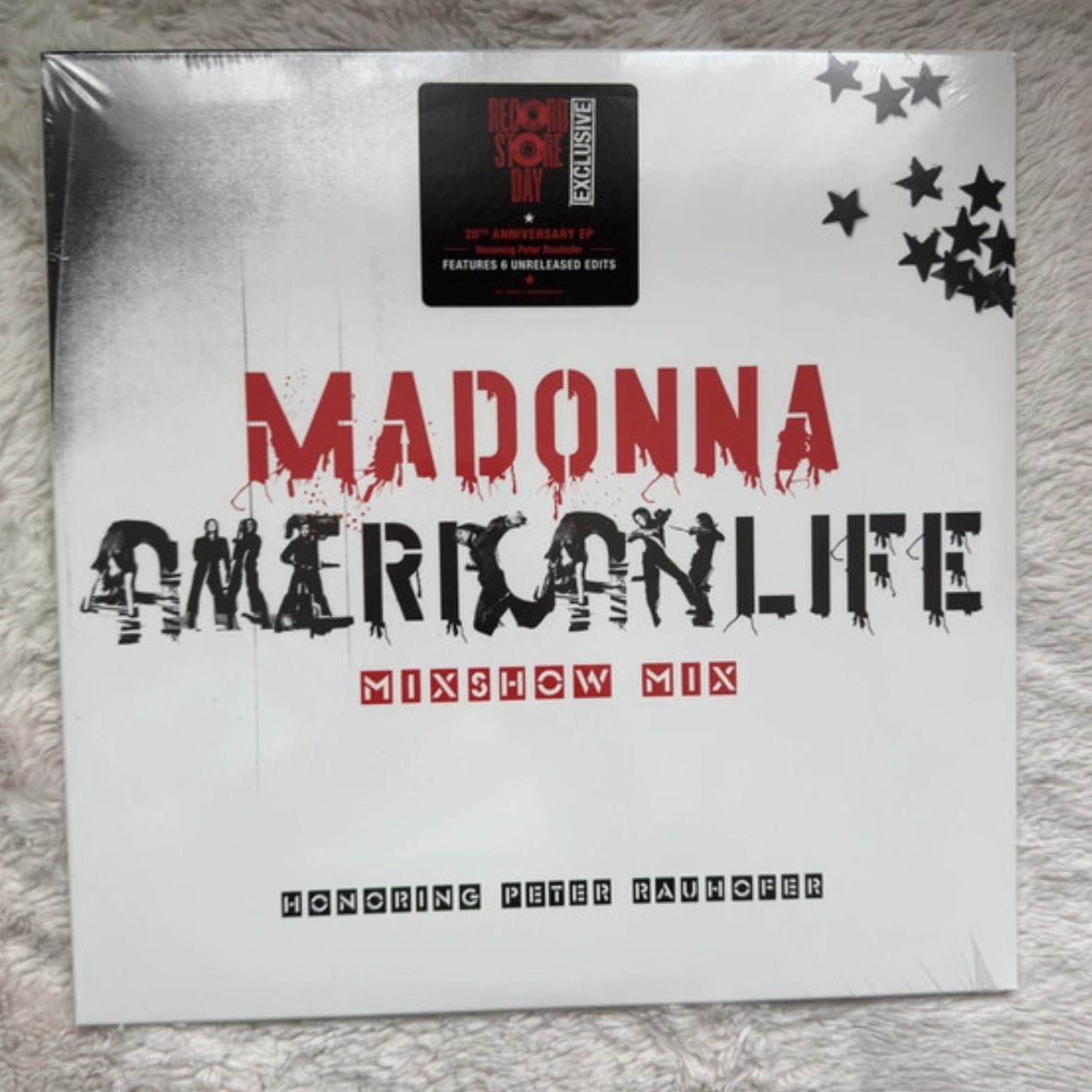 MadonnaM4nia's tweet photo. Ok this needs to stop! After all the money spent my cards need a rest but this was such a good price on Vinted for a #recordstoreday release that’s still sealed with all tags. But I must stop and take a (financial) break from #madonna otherwise my bank will cancel me!! https://t.co/PZaVJ5a1h2