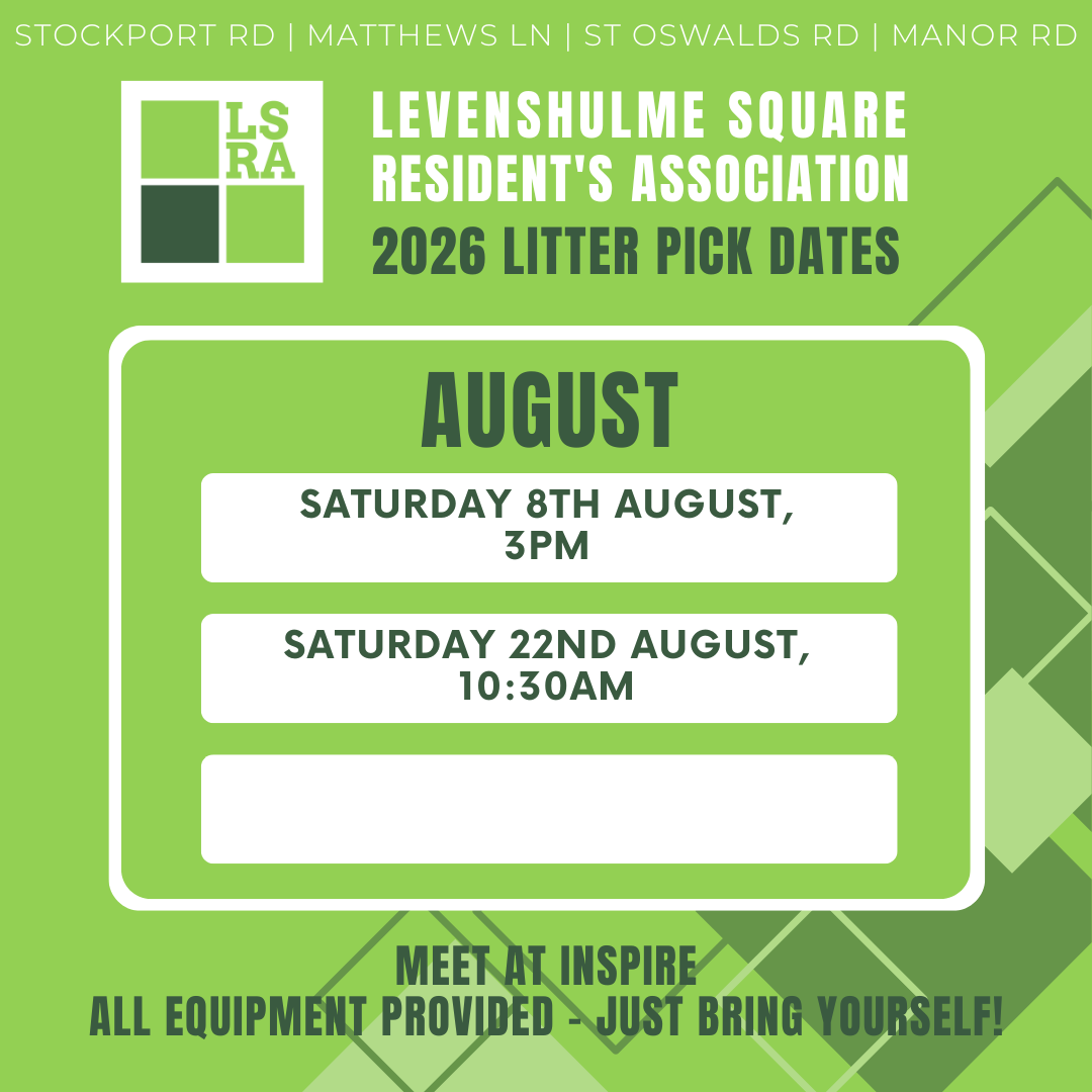 LevSquare's tweet photo. It's the first of August tomorrow, so we thought we'd let you know when we'll be out and about in Lev Square - would you like to come along one Saturday and join us for a litter pick? 💚 https://t.co/UiOHozonaJ
