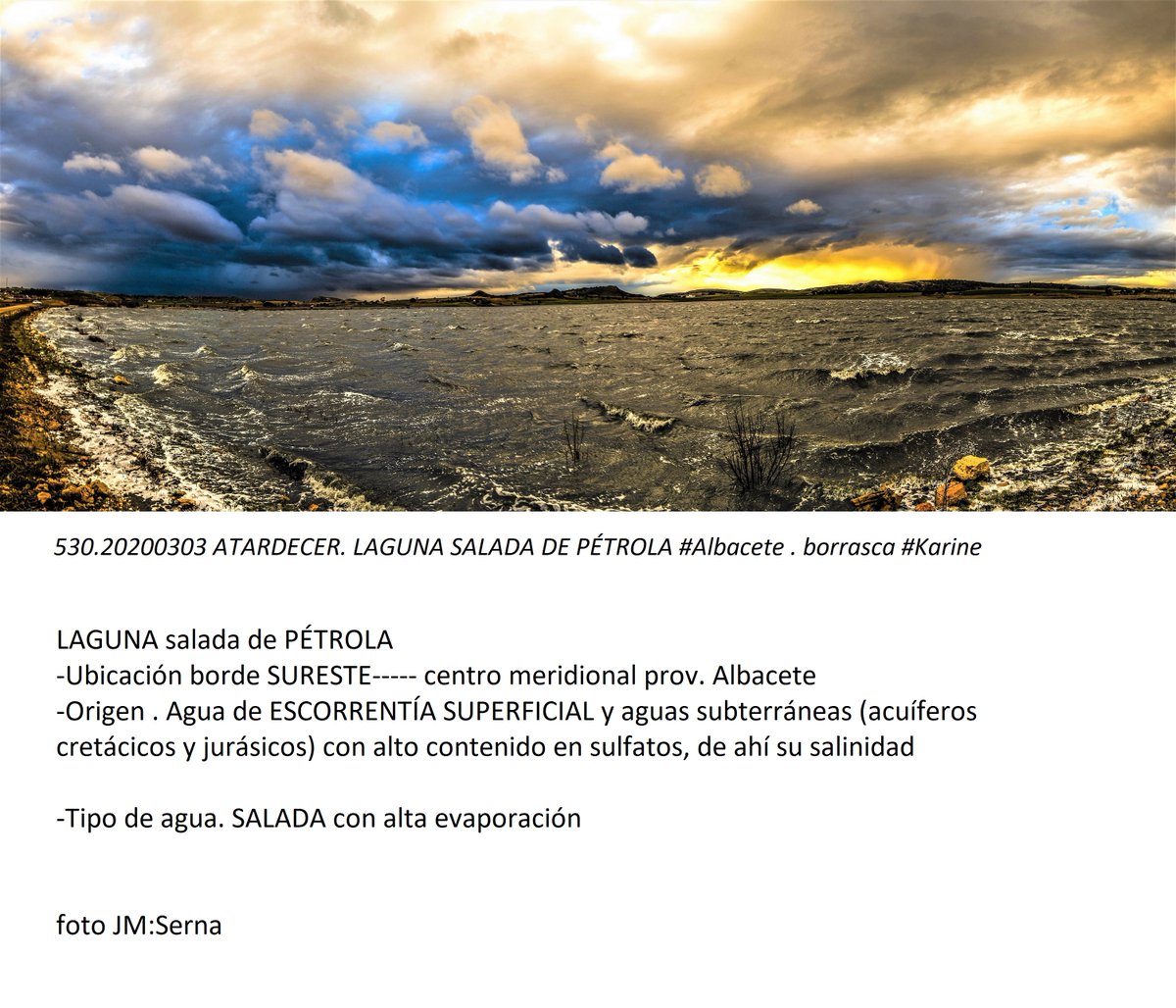 josemmol's tweet photo. El SURESTE ENDORREICO-Cuencas de drenaje cerrado que originan lagunas. 2 ejemplos dispares : PÉTROLA (SE Albacete) y ARQUILLO (SW Albacete)
Pues sí el SURESTE tampoco se priva de sus espacios endorreicos, los mas relevantes se encuentran en la prov de Albacete 

@geologoenapuros https://t.co/2KLed4WRRU