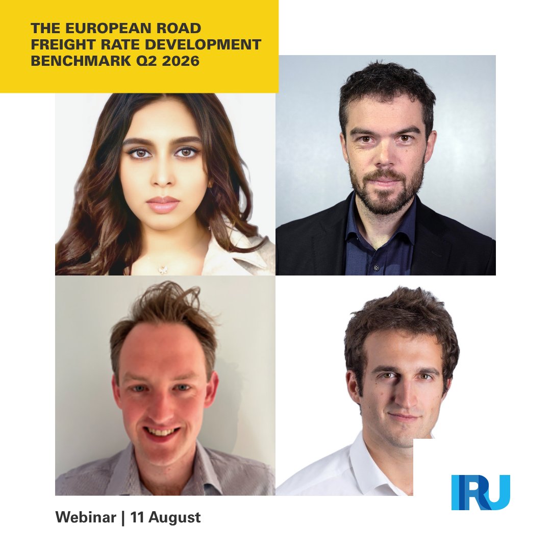 the_IRU's tweet photo. 🚛European road freight rates: what’s the outlook for the remainder of the year?

We’ve already shared insights for 2026.

With the ongoing conflict in the Middle East, much of that is now outdated.

What can we say now?

🗓️Webinar | 11 August

➡️ https://t.co/hkSQ4m2hGi https://t.co/5vcneuCk9x