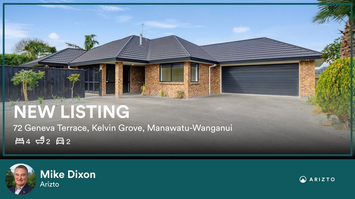 MikeDixonPN's tweet photo. 🛌 4 🛀 2 🚘 2
📍 72 Geneva Terrace, Kelvin Grove, Manawatu-Wanganui

Check out my latest listing on RateMyAgent.
Branch Manager Licensee 10053907
https://t.co/pr63pSmFQC
Mike Dixon 021 1040 130

...
#ratemyagent #palmyrealestate #feildingrealestate... https://t.co/TMmBkV13ta