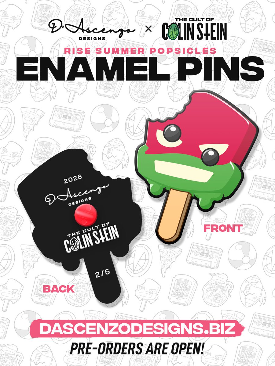 TheColinStein's tweet photo. Only one week left to order these #RiseoftheTMNT enamel pins! It's my first set of pins and I'm super excited. #ROTTMNT (1/4)
https://t.co/DT6MIKfduC https://t.co/t86yCNpphq