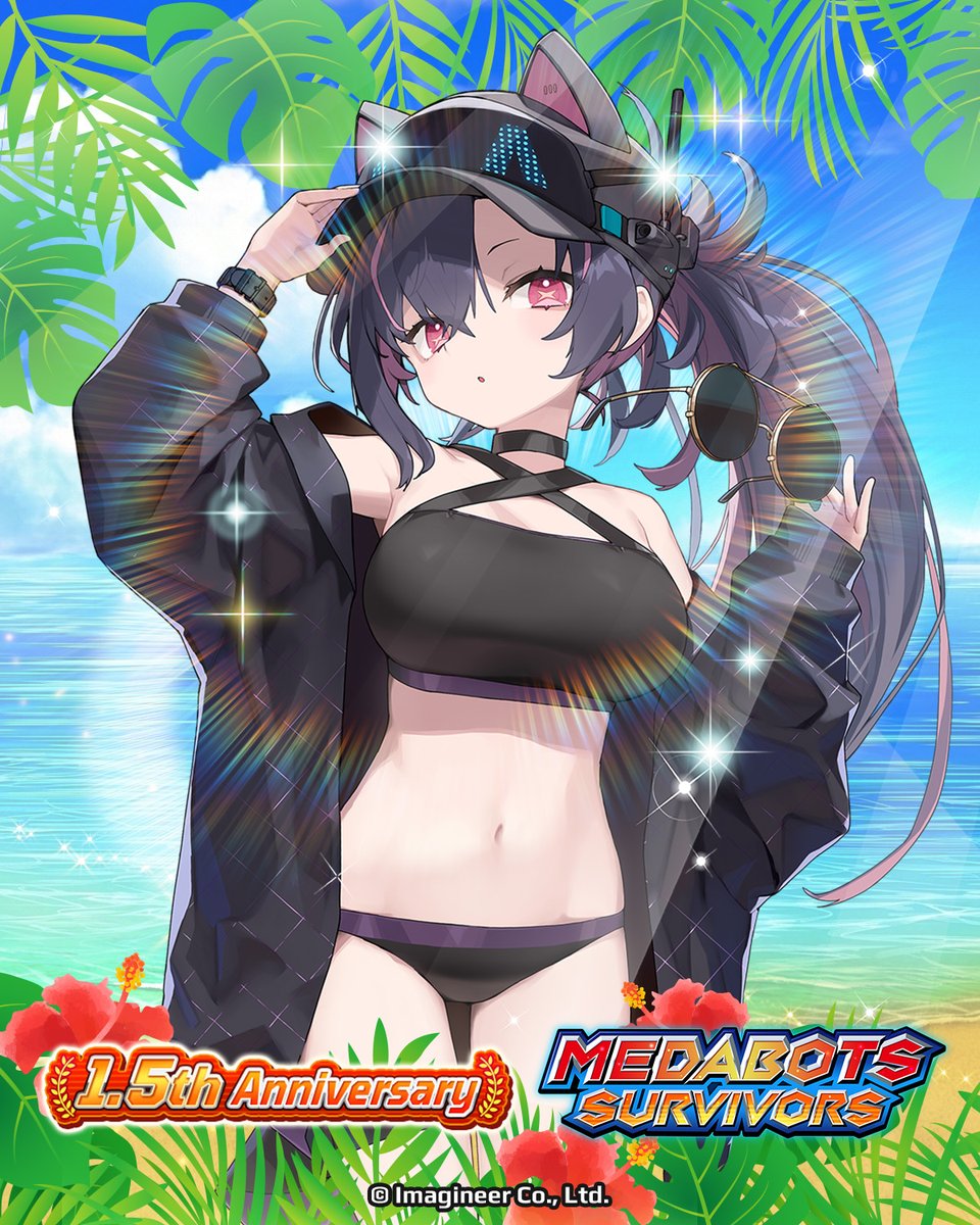 medarot_sv's tweet photo. Medabots Survivors 1.5th Anniversary!
Limited-time Medafighter Ruby (Swimsuit) is here!