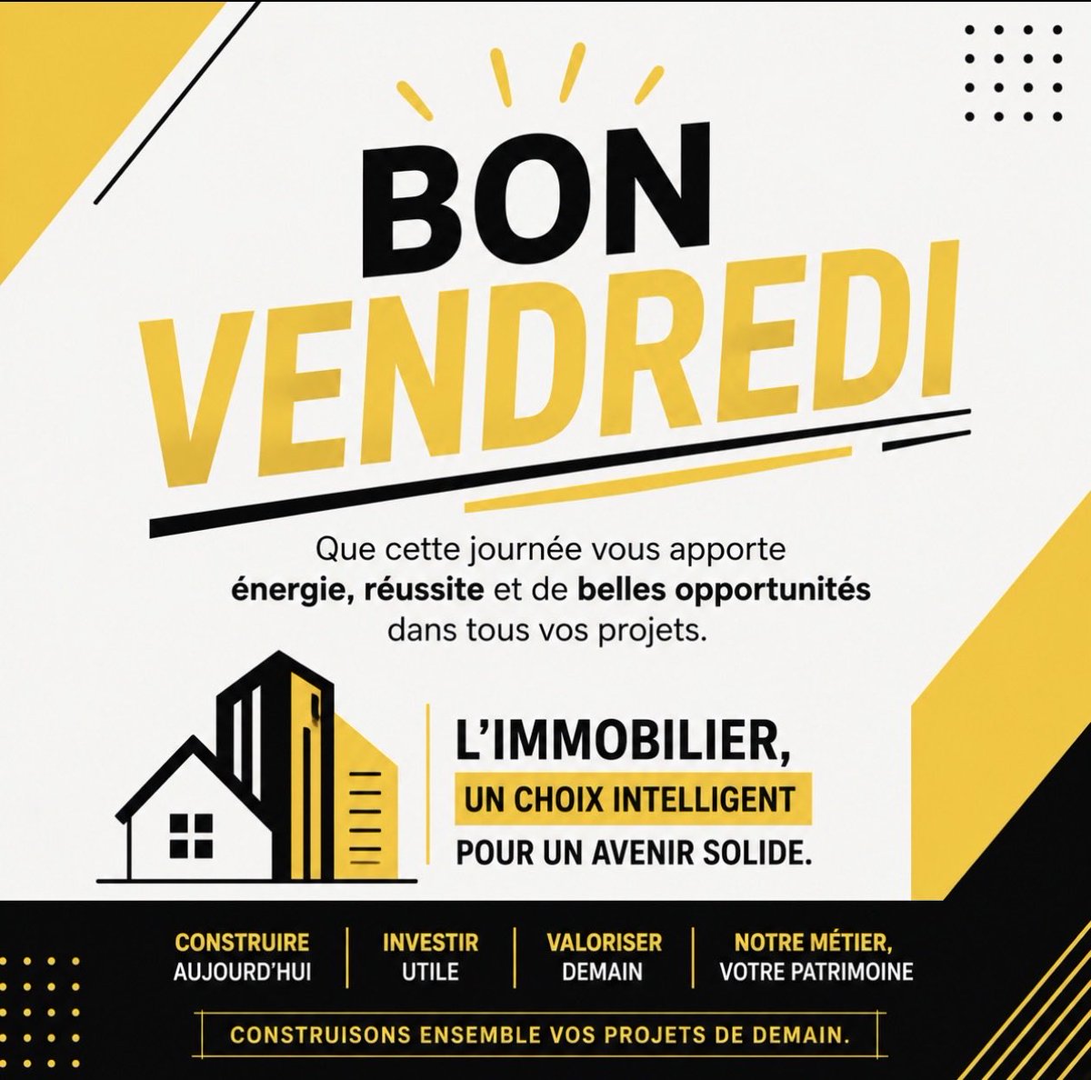 ACIAgence's tweet photo. #BonVendredi #Immobilier #ACISA #Foncier #Investissement #Patrimoine #Mali #Bamako #Opportunités #LeaderDansLeFoncier https://t.co/xdk2FaWrG1