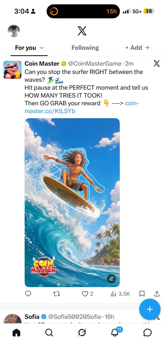 Jasinwv1's tweet photo. @CoinMasterGame Got it first try https://t.co/RNWGbvISCt
