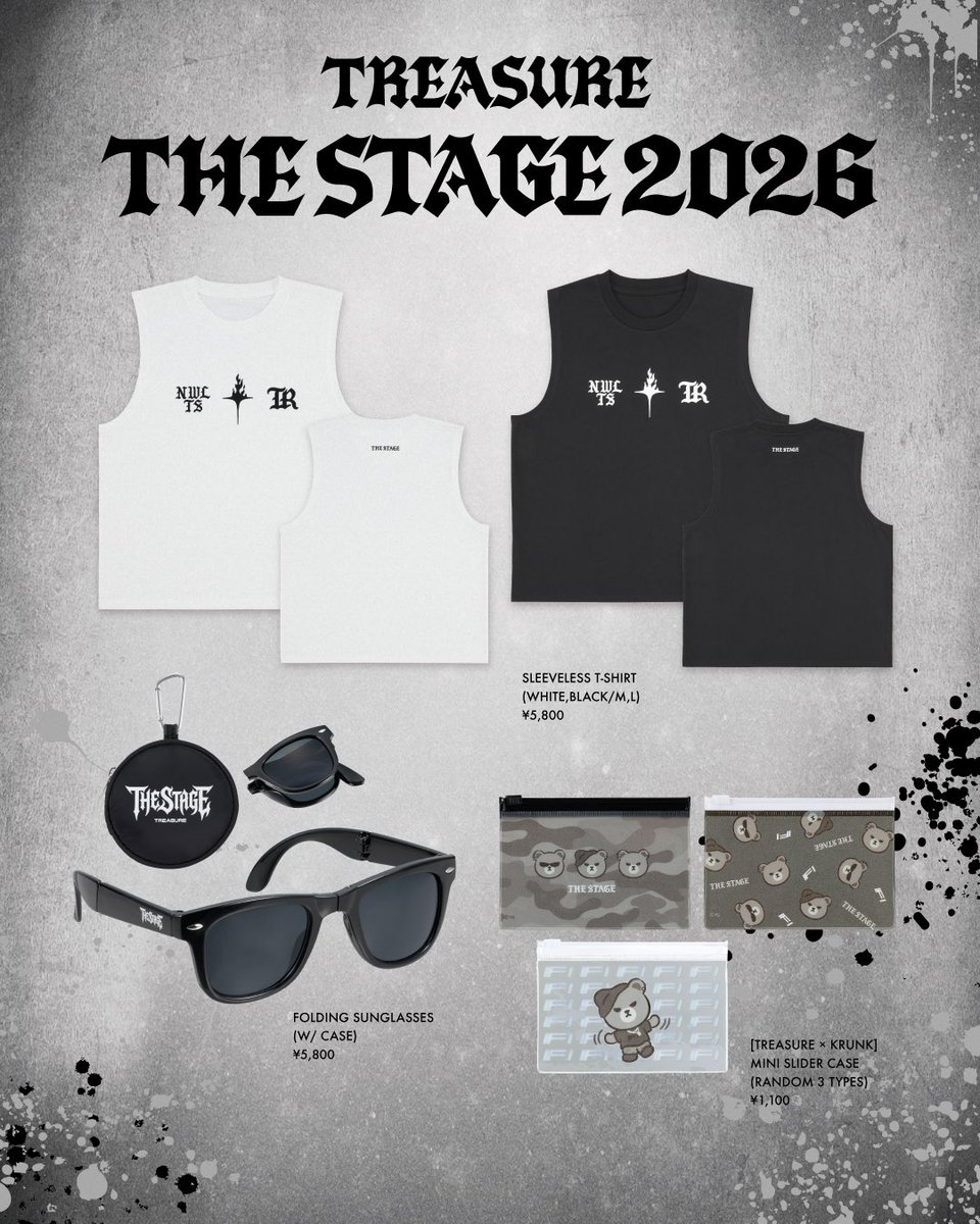 yg_treasure_jp's tweet photo. [💎] #TREASURE_INFO

TREASURE THE STAGE 2026
NEW WAV : LIVE IN JAPAN

＼第2弾グッズ／

クールでかっこいい夏デザインの新アイテム＆
人気の「I♡TR」ベーシックラインに新デザインが登場

🔗詳細はこちら
https://t.co/cOf3BbvyRS

#TREASURE #트레저 #トレジャー #YG https://t.co/5KttIoRk0w
