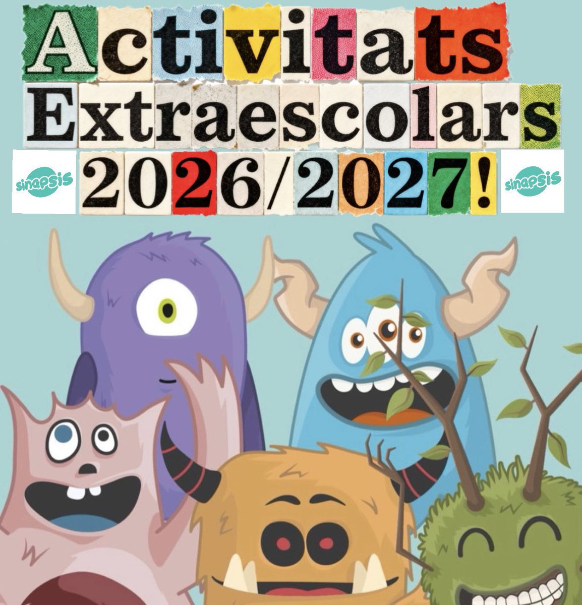 SinapsisBerga's tweet photo. 💥👀Ja podeu mirar les activitats extraescolars pel curs 26-27 a https://t.co/iyu3kSNpRm‼️
📲 Inscripcions del 20 d’agost al 10 de setembre.
🗓 Inici d’activitats el 21 de setembre.
😊Gràcies per la confiança i que acabeu de passar un molt bon estiu.
#Berga #Extraescolars https://t.co/6el6rsdoQ6