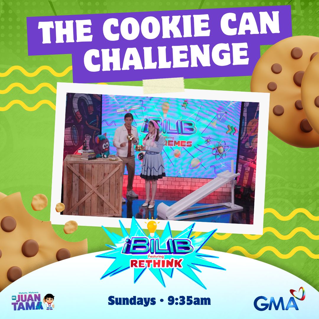 gmanetwork's tweet photo. This Sunday, may Cookie Can Race, Physics, Basket Balloon Challenge, at exciting Records of Outer Space na siguradong magpapaisip at magpapa-WOW sa'yo! ππβ¨
Catch #iBilib this Sunday, 9:35 AM sa GMA! https://t.co/OzZA6N8ySr