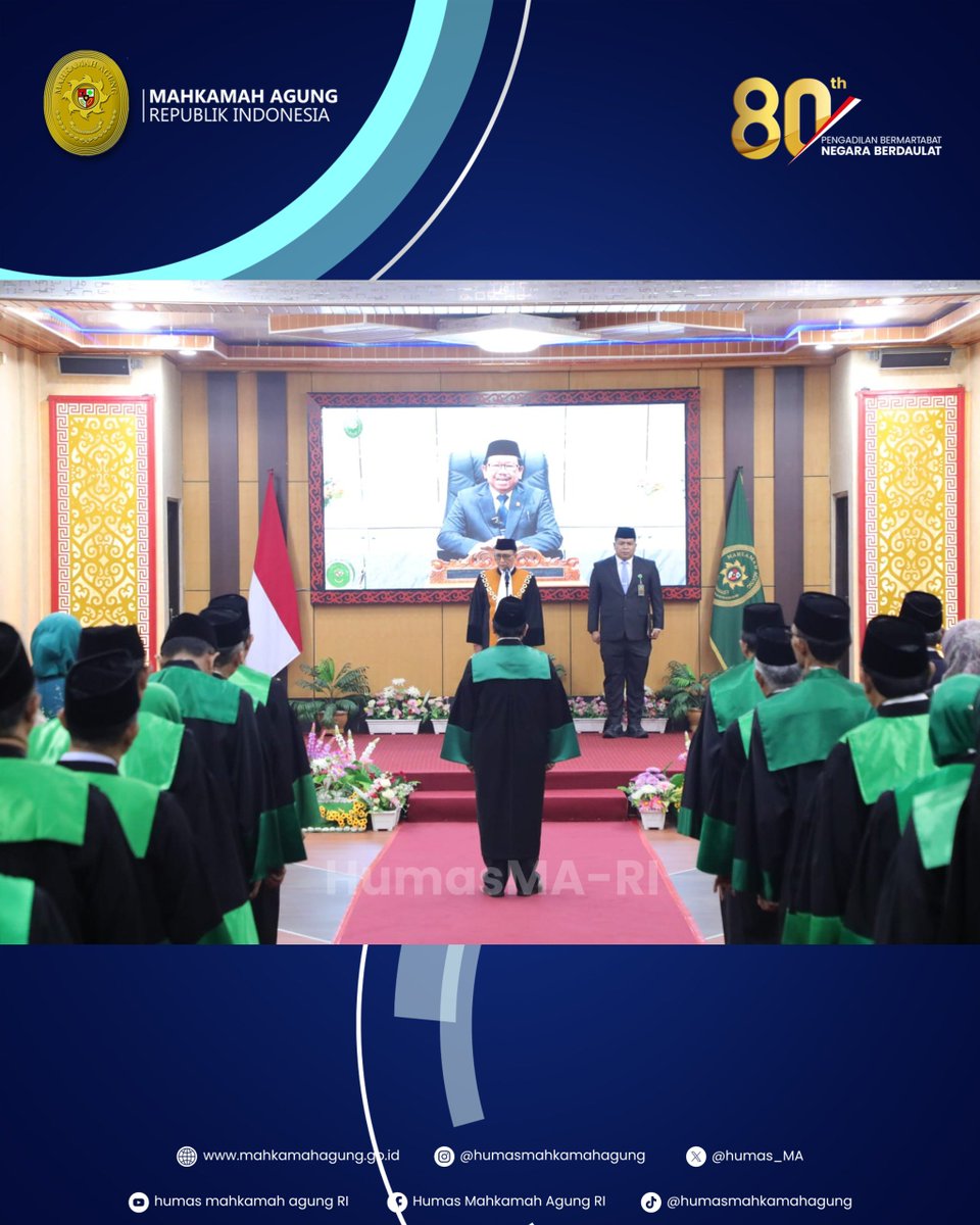 Humas_MA's tweet photo. PIMPIN WISUDA PURNABAKTI, KETUA MA APRESIASI PENGABDIAN 36 TAHUN KETUA PTA PALANGKARAYA BAMBANG SUPRIASTOTO

Berita selengkapnya silahkan klik https://t.co/Pzq5Y7vxbP atau kunjungi website resmi Mahkamah Agung RI di https://t.co/dPhd7WjJR5 untuk melihat berita lainnya. https://t.co/JnR6LFIx78