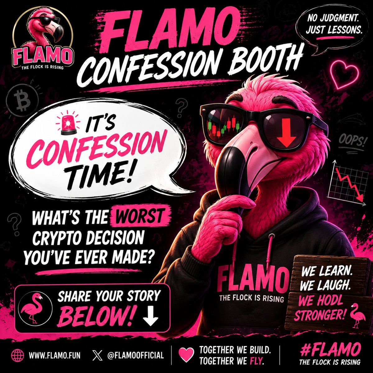 FlamoUniverse's tweet photo. π FLAMO Confession Time
What's the worst crypto decision you've ever made?
Mine: Watching a coin pump after selling. π
Your turn... ππ¦©
#FLAMO #Crypto #Memecoin #Bitcoin #CryptoCommunity https://t.co/N2RLfrYVsQ