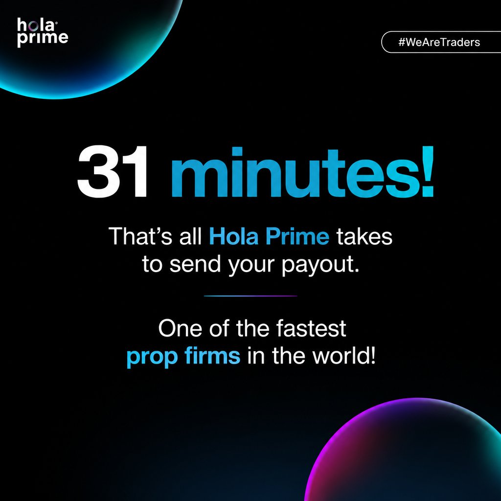 jamesgarba16's tweet photo. 31 minutes 😺
That’s all it takes @HolaPrimeGlobal to send your payout.  
One of the fastest prop firms in the world. 
 #WeAreTraders #HolaPrime #PropFirm #FastPayouts https://t.co/ojeqrrWgLL
