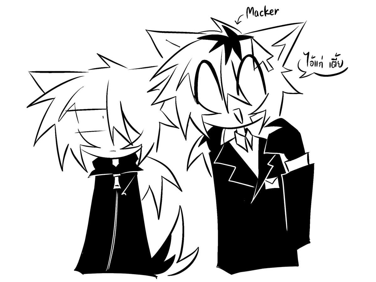 ArmitageKisser's tweet photo. Macker likes to mess with Ralph by shapeshifting into him but taller https://t.co/v8EkkpKybr