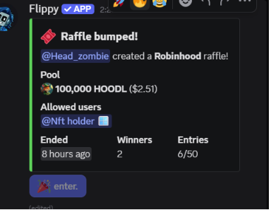 ZombiesQuadnFts's tweet photo. The 200,000 $Hoodl giveaway winners have been officially chosen🎉
Huge congratulations to all the lucky winners! Check your notifications to see if you won.
Missed out this time? Don't worry—more giveaways and exclusive rewards are coming soon. Join our Discord to stay updated!🚀 https://t.co/ULw2M58E8h